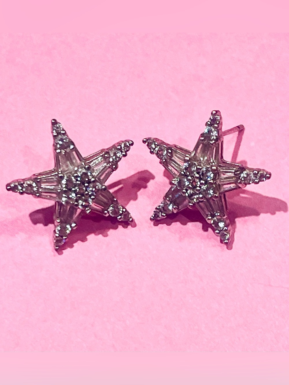 SWAROVSKI~Sterling Silver Starburst Stud Earrings